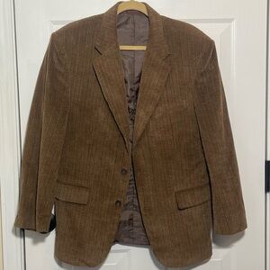 Vintage Cordovan & Grey Brown Corduroy Blazer